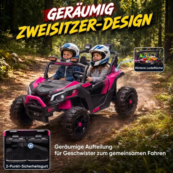 Kinder Elektrische Auto 24V 2 Zitter Kinderwagen UTV Met Lithium Batterij 2,4 GHz Afstandsbediening 2 X 120W Motoren Softstart