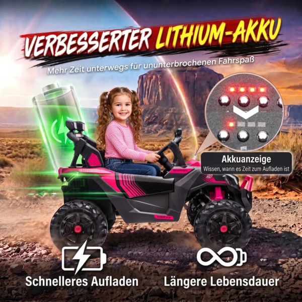 Kinder Elektrische Auto 24V 2 Zitter Kinderwagen UTV Met Lithium Batterij 2,4 GHz Afstandsbediening 2 X 120W Motoren Softstart