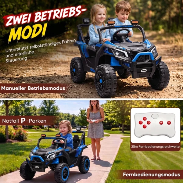 Kinder Elektrische Auto 24V 2 Zitter Kinderwagen UTV Met Lithium Batterij 2,4 GHz Afstandsbediening 2 X 120W Motoren Softstart