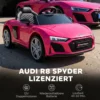 Kinder Elektroauto 12V Kinderauto Met Afstandsbediening Lithium Batterij 2 Motor Zachte Start Achterwielophanging Roze