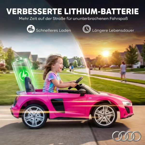 Kinder Elektroauto 12V Kinderauto Met Afstandsbediening Lithium Batterij 2 Motor Zachte Start Achterwielophanging Roze