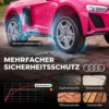Kinder Elektroauto 12V Kinderauto Met Afstandsbediening Lithium Batterij 2 Motor Zachte Start Achterwielophanging Roze