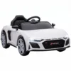 Kinder Elektroauto 12V Kinderauto Met Afstandsbediening Lithium Batterij 2 Motor Zachte Start Achterwielophanging Wit
