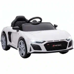 Kinder Elektroauto 12V Kinderauto Met Afstandsbediening Lithium Batterij 2 Motor Zachte Start Achterwielophanging Wit