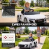 Kinder Elektroauto 12V Kinderauto Met Afstandsbediening Lithium Batterij 2 Motor Zachte Start Achterwielophanging Wit