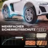 Kinder Elektroauto 12V Kinderauto Met Afstandsbediening Lithium Batterij 2 Motor Zachte Start Achterwielophanging Wit