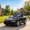 Kinder Elektroauto 12V Kinderauto Met Afstandsbediening Lithium Batterij 2 Motor Zachte Start Achterwielophanging Zwart