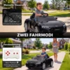 Kinder Elektroauto 12V Kinderauto Met Afstandsbediening Lithium Batterij 2 Motor Zachte Start Achterwielophanging Zwart
