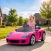 Kinder Elektroauto Porsche 12V Kinderauto Met Lithium Accu Afstandsbediening 2 Motoren Zachte Start Achterwielophanging