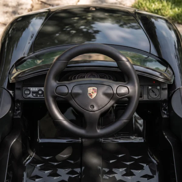 Kinder Elektroauto Porsche 12V Kinderauto Met Lithium Batterij Afstandsbediening 2 Motoren Zachte Start Achterwielophanging