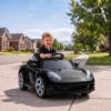 Kinder Elektroauto Porsche 12V Kinderauto Met Lithium Batterij Afstandsbediening 2 Motoren Zachte Start Achterwielophanging