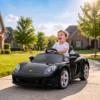 Kinder Elektroauto Porsche 12V Kinderauto Met Lithium Batterij Afstandsbediening 2 Motoren Zachte Start Achterwielophanging