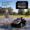 Kinder Elektroauto Porsche 12V Kinderauto Met Lithium Batterij Afstandsbediening 2 Motoren Zachte Start Achterwielophanging