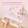 Kinder Make up Tafel Set 2 In 1 Kaptafel Bureau Met Kruk LED Spiegel In 3 Lichtkleuren 2 Lade 3 8 Jaar