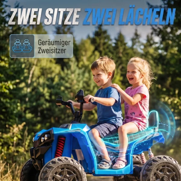 Kinder Quad Elektrisch 24V 2 Zitter Elektrisch ATV 4 6 Km/u Kinderquad Met Lithium Batterij 2 120W Motoren 4 Wiel Ophanging