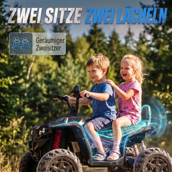 Kinder Quad Elektrisch 24V 2 Zitter Elektrisch ATV 4 6 Km/u Kinderquad Met Lithium Batterij 2 120W Motoren 4 Wiel Ophanging