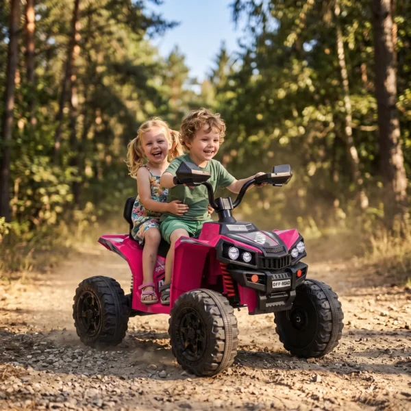 Kinder Quad Elektrisch 24V 2 Zitter Elektrisch ATV 4 6 Km/u Kinderquad Met Lithium Batterij 2 120W Motoren 4 Wiel Vering