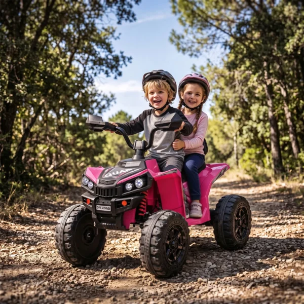 Kinder Quad Elektrisch 24V 2 Zitter Elektrisch ATV 4 6 Km/u Kinderquad Met Lithium Batterij 2 120W Motoren 4 Wiel Vering