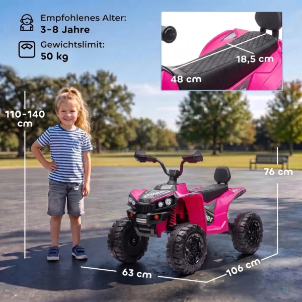 Kinder Quad Elektrisch 24V 2 Zitter Elektrisch ATV 4 6 Km/u Kinderquad Met Lithium Batterij 2 120W Motoren 4 Wiel Vering