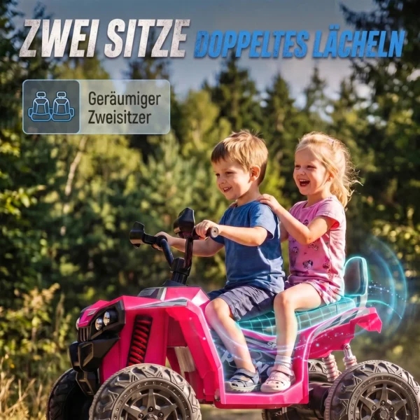 Kinder Quad Elektrisch 24V 2 Zitter Elektrisch ATV 4 6 Km/u Kinderquad Met Lithium Batterij 2 120W Motoren 4 Wiel Vering