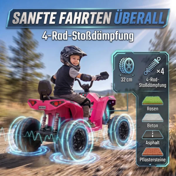 Kinder Quad Elektrisch 24V 2 Zitter Elektrisch ATV 4 6 Km/u Kinderquad Met Lithium Batterij 2 120W Motoren 4 Wiel Vering