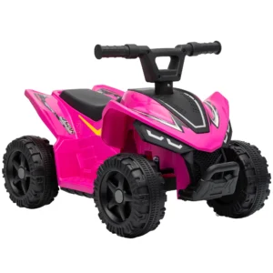 Kinder Quad Elektrisch 6V Kinderquad Met Lithium Batterij Vooruitfunctie Stuurknop Besturing 1,5 2 Jaar Helder Rood