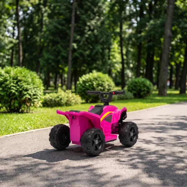 Kinder Quad Elektrisch 6V Kinderquad Met Lithium Batterij Vooruitfunctie Stuurknop Besturing 1,5 2 Jaar Helder Rood