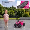 Kinder Quad Elektrisch 6V Kinderquad Met Lithium Batterij Vooruitfunctie Stuurknop Besturing 1,5 2 Jaar Helder Rood