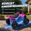 Kinder Quad Elektrisch 6V Kinderquad Met Lithium Batterij Vooruitfunctie Stuurknop Besturing 1,5 2 Jaar Helder Rood