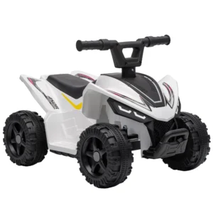 Kinder Quad Elektro 6V Kinderquad Met Lithium Accu Voorwaartse Functie Stuurknop Bediening 1,5 2 Jaar Wit