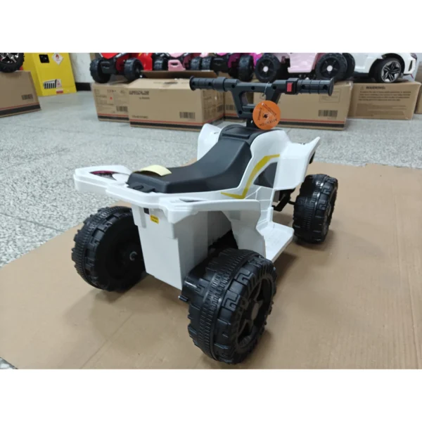 Kinder Quad Elektro 6V Kinderquad Met Lithium Accu Voorwaartse Functie Stuurknop Bediening 1,5 2 Jaar Wit