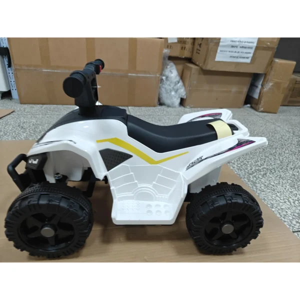 Kinder Quad Elektro 6V Kinderquad Met Lithium Accu Voorwaartse Functie Stuurknop Bediening 1,5 2 Jaar Wit