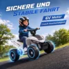 Kinder Quad Elektro 6V Kinderquad Met Lithium Accu Voorwaartse Functie Stuurknop Bediening 1,5 2 Jaar Wit