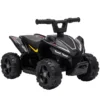 Kinder Quad Elektro 6V Kinderquad Met Lithium Accu Voorwaartse Functie Stuurknop Besturing 1,5 2 Jaar Zwart