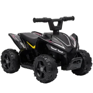 Kinder Quad Elektro 6V Kinderquad Met Lithium Accu Voorwaartse Functie Stuurknop Besturing 1,5 2 Jaar Zwart