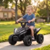 Kinder Quad Elektro 6V Kinderquad Met Lithium Accu Voorwaartse Functie Stuurknop Besturing 1,5 2 Jaar Zwart