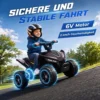 Kinder Quad Elektro 6V Kinderquad Met Lithium Accu Voorwaartse Functie Stuurknop Besturing 1,5 2 Jaar Zwart