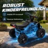 Kinder Quad Elektro 6V Kinderquad Met Lithium Accu Voorwaartse Functie Stuurknop Besturing 1,5 2 Jaar Zwart