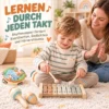 Kinder Schlagzeug 14 teilig Montessori Musikinstrumente Set Mit Trommeln Xylophon Klangholz, Maracas Für 1,5 6 Jahre