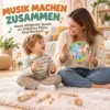 Kinder Schlagzeug 14 teilig Montessori Musikinstrumente Set Mit Trommeln Xylophon Klangholz, Maracas Für 1,5 6 Jahre
