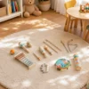 Kinder Schlagzeug 14 teilig Montessori Musikinstrumente Set Mit Trommeln Xylophon Klangholz, Maracas Für 1,5 6 Jahre