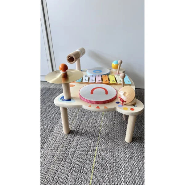 Kinder Schlagzeug 5 in 1 Montessori Musikinstrumente Set Mit Trommeln Xylophon Schlagwerk Für Kinder 1,5 6 Jahre