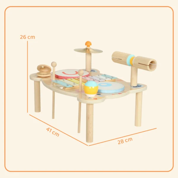 Kinder Schlagzeug 5 in 1 Montessori Musikinstrumente Set Mit Trommeln Xylophon Schlagwerk Für Kinder 1,5 6 Jahre