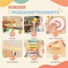 Kinder Schlagzeug 5 in 1 Montessori Musikinstrumente Set Mit Trommeln Xylophon Schlagwerk Für Kinder 1,5 6 Jahre