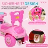 Kinderglijauto Met Muziek, Claxon, Licht, Anti kantelbeveiliging & Opbergruimte Onder De Zitting, 18 36 Maanden, Roze
