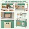 Kinderkeuken Houten Speelkeuken Accessoires Met Koffiezetapparaat IJsblokjesdispenser Kast Fornuis Kraan 3 6 Jaar Groen