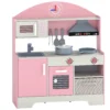 Kinderküche Kinder Holz Spielküche Zubehör Mit Licht & Sound Stoffschublade Backofen Herd Spüle Mikrowelle