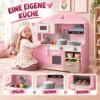 Kinderküche Kinder Holz Spielküche Zubehör Mit Licht & Sound Stoffschublade Backofen Herd Spüle Mikrowelle