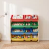 Kinderregal, 4 stufig Spielzeugregal Mit 12 Herausnehmbaren Aufbewahrungsboxen 85,5 X 40 X 88,5 Cm, Mehrfarbig