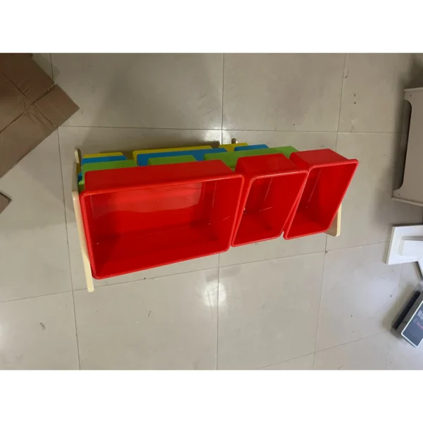 Kinderregal, 4 stufig Spielzeugregal Mit 12 Herausnehmbaren Aufbewahrungsboxen 85,5 X 40 X 88,5 Cm, Mehrfarbig